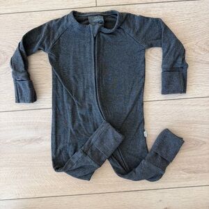 Little Sleepies Charcoal Zippy, Heavyweight Material 3-6m